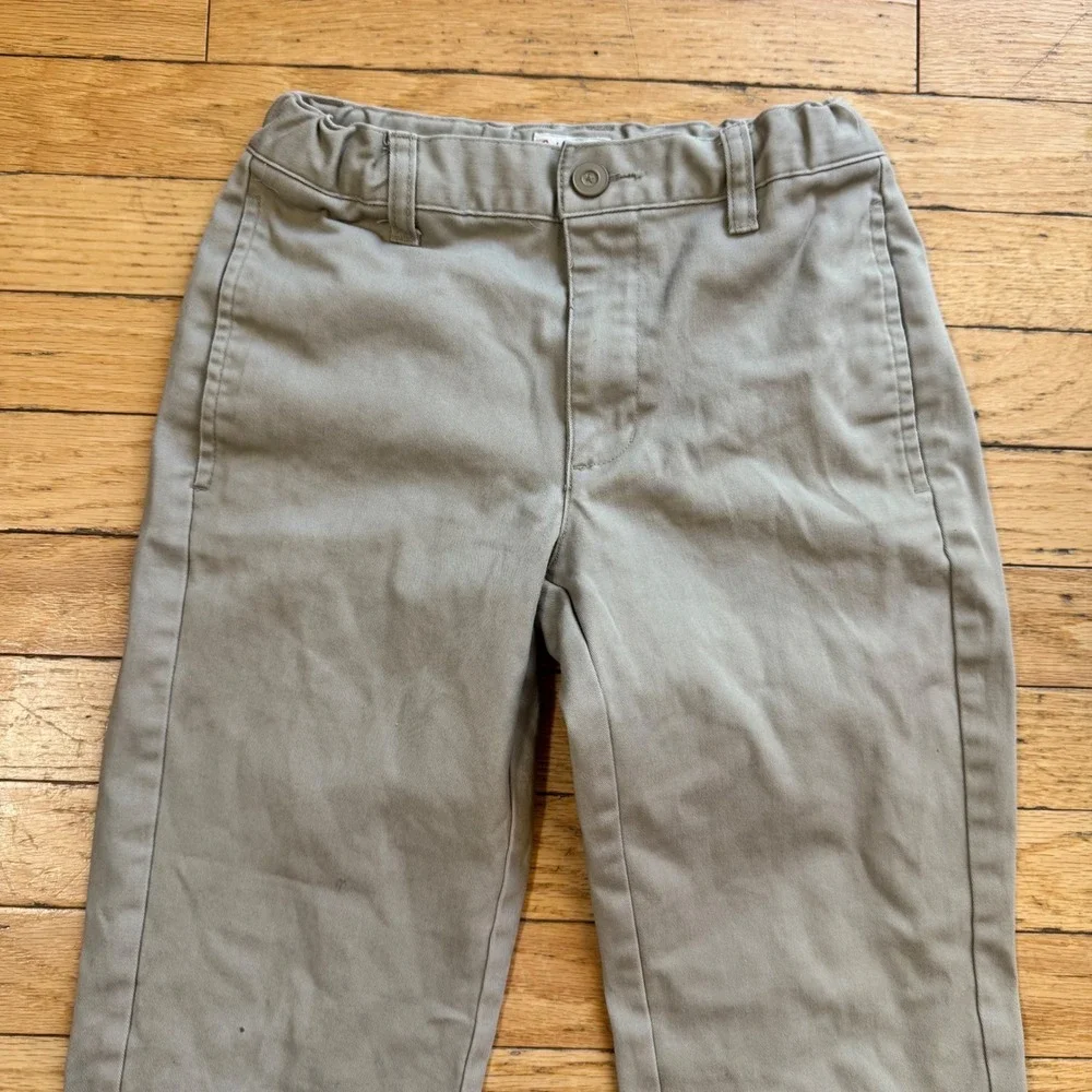 Cat & Jack Boys Khaki Straight Fit‎ Chino Pants Size 8 Tan Adjustable Waist